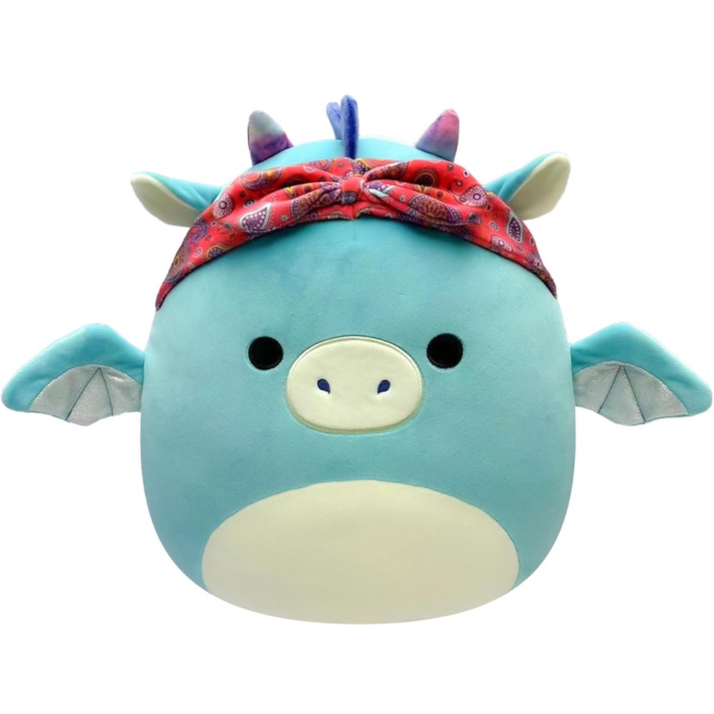 NWT Squishmallow LARGE 14" Tatiana Teal Dragon. IN ORIGINAL BOX
